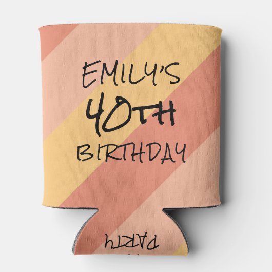 40e verjaardag 1982 gestripte Koelbox Blikjeskoeler (Achterkant)