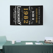 40e verjaardag 1982 Voeg de naam Black Gold Legend Spandoek (Beurs)