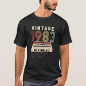 40e verjaardag 1983 Cassettebandje 40 jaar T-shirt (Voorkant)