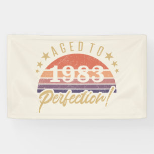 40e verjaardag 1983 volmaakte spandoek