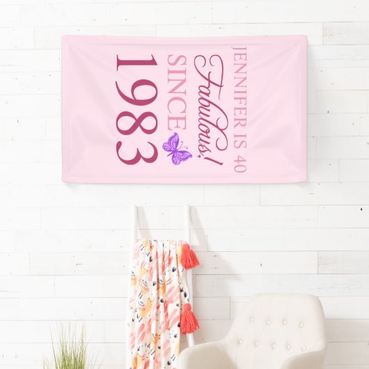 40e verjaardag 1983 voor vrouwen spandoek (Insitu)