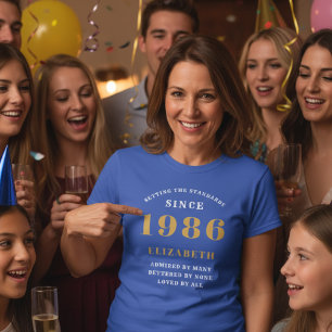 40e verjaardag 1986 gepersonaliseerde aangepaste n t-shirt