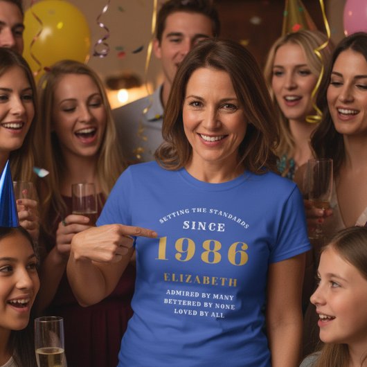 40e verjaardag 1986 gepersonaliseerde aangepaste n t-shirt