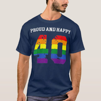 40e verjaardag 40 BDay Birthdaygift Lesbian Gay Bi T-shirt