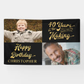 40e verjaardag 40 JAAR IN HET MAKEN VAN RETROSCRIP Spandoek (Horizontaal)