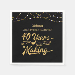 40e verjaardag 40 JAAR IN HET MAKEN van String Lig Servet