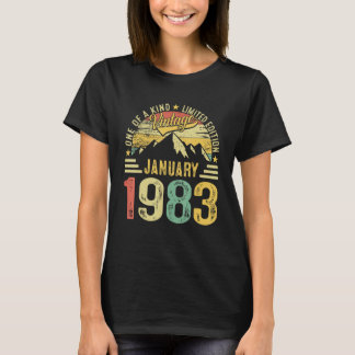 40e verjaardag 40 jaar  januari 1983 Retro T-shirt