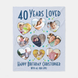 40e verjaardag 40 jaar met aangepaste foto fleece deken