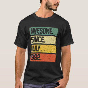 40e verjaardag 40 jaar oud Geweldige sinds juli 19 T-shirt