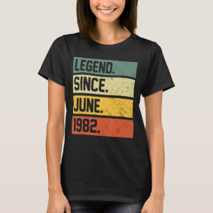 40e verjaardag 40 jaar oude legende sinds juni 198 t-shirt