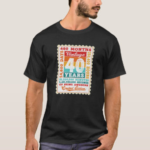 40e verjaardag 40 jaar oude poststempel B T-shirt
