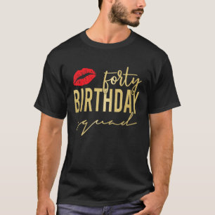 40e verjaardag 40 jaarplein lip cadeaus 40 jaar t-shirt