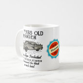 40e verjaardag 40 Personalized Funny Vintage Car Koffiemok (Voorkant links)