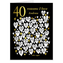 40e verjaardag 40 Redenen Ik hou van je