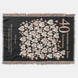 40e verjaardag 40 redenen waarom we van je houden deken