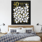 40e verjaardag 40 Redenen We Love You Gift Canvas Afdruk (Insitu (Slaapkamer))