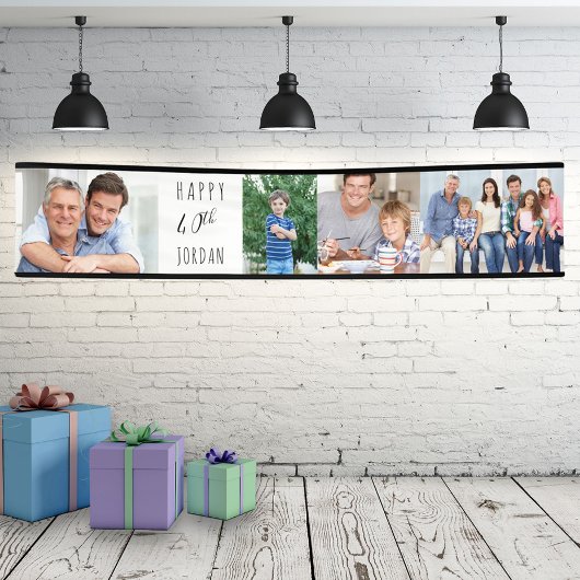 40e verjaardag 4 Fotogreep op maat Spandoek