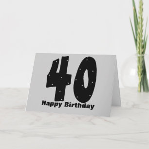 40e verjaardag (aanpasbaar) kaart