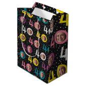 40e verjaardag aanpassen foto medium cadeauzakje (Achterkant Gekanteld)