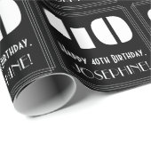 40e verjaardag: Art Deco geïnspireerd look "40" & Cadeaupapier (Rol Hoek)