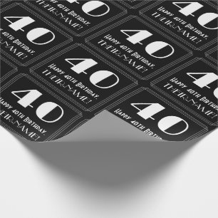 40e verjaardag - Art Deco geïnspireerde look "40", Cadeaupapier