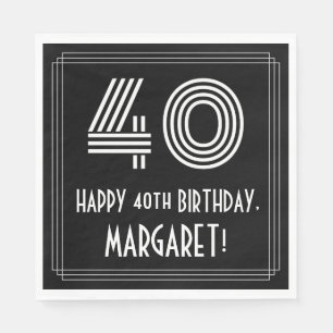 40e verjaardag: Art Deco Geïnspireerde look "40" + Servet