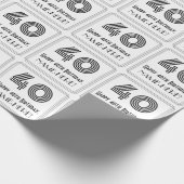 40e verjaardag: Art Deco geïnspireerde stijl "40" Cadeaupapier (Hoek)