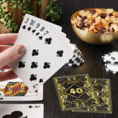 40e verjaardag Art Deco Gold Black Grote Gatsby Pokerkaarten (Insitu)