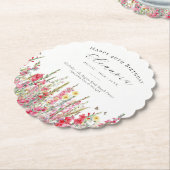 40e Verjaardag Augustus Geboorte Bloem Custom Kartonnen Onderzetters (Gekanteld)