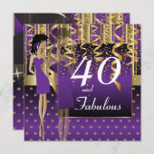 40e verjaardag Bash Party Kaart (Voorkant / Achterkant)