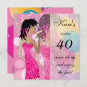 40e verjaardag Bash Party Kaart (Voorkant / Achterkant)