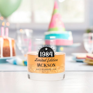 40e verjaardag beperkte perfectie 1984 whisky glas