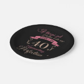 40e verjaardag beter met leeftijd papieren bordje (Gekanteld)