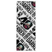 40e verjaardag Black Look 40 aangepaste foto naam Wijn Cadeautas (Voorkant)