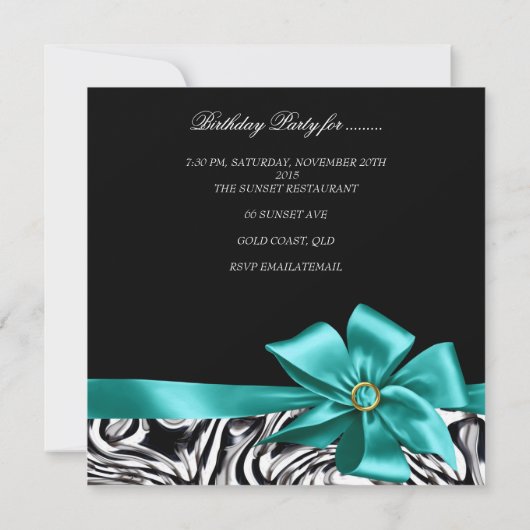 40e verjaardag Black White Abstract Bow Kaart (Achterkant)