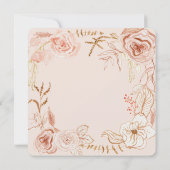 40e verjaardag Blush Pink Waterverf Floral Kaart (Achterkant)