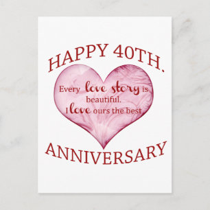 40e. Verjaardag Briefkaart