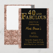 40e verjaardag  briefkaart (Voorkant / Achterkant)