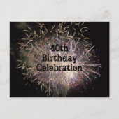 40e verjaardag Briefkaart (Voorkant)