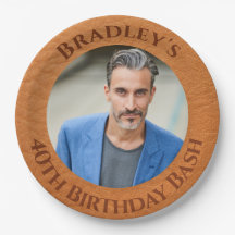 40e verjaardag bruin leder