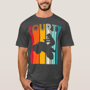 40e verjaardag Cadeau Quad Driver Retro ATV 4x4 T-shirt