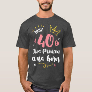 40e verjaardag Cake Crown Fairy Tale Princess T-shirt