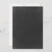40e verjaardag - Chalkboard Black White Kaart (Achterkant)