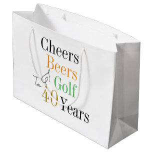 40e verjaardag Cheers and Beers Golf Party Favorie Groot Cadeauzakje