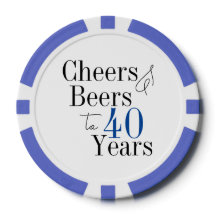 40e verjaardag Cheers and Beers Party Blauw