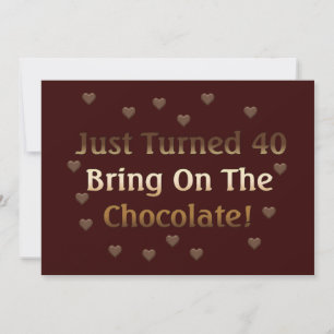 40e verjaardag: chocolade kaart