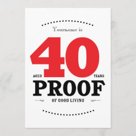 40e verjaardag Cocktails & Cheers Kaart