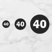 40e verjaardag Confetti (Achterkanten)