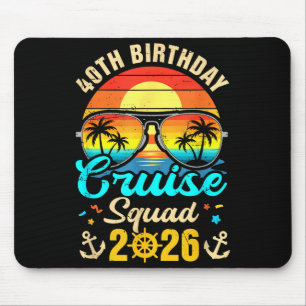 40e verjaardag cruise squad 2026 bijpassend feest muismat