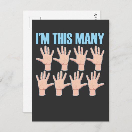 40e verjaardag Deze veel vinger veertig jaar oud Briefkaart (Voorkant / Achterkant)